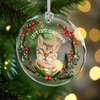 Custom Photo Baby Cat First Christmas 2025 Glass Ornament For Cat Lovers LM32 897105