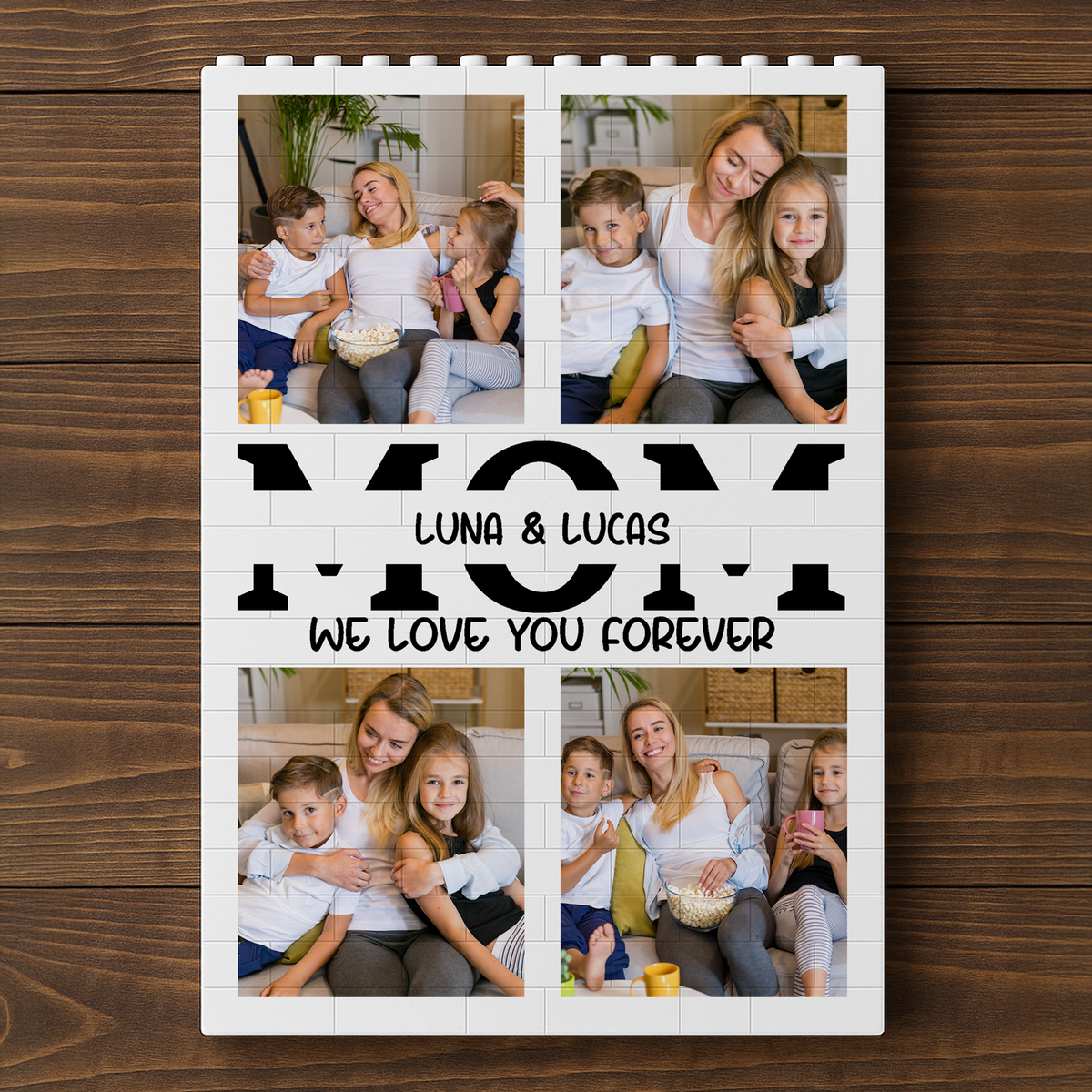 Custom Dad Photos Collage Building Brick Puzzles Father’s Day Gift CH07 910798