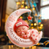 Personalized Baby Sleeping First Christmas With Moon Acrylic Ornament LM32 895795