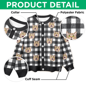 Custom Photo Christmas Ugly Cardigan For Cat Lover TH10 896579