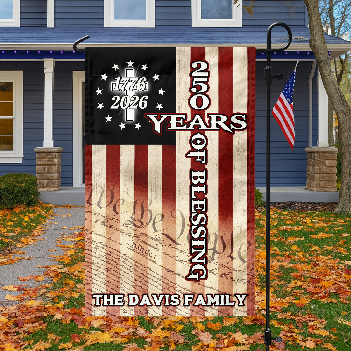 Custom Family Name 250 Years Of Blessing Garden Flag CH07 910606