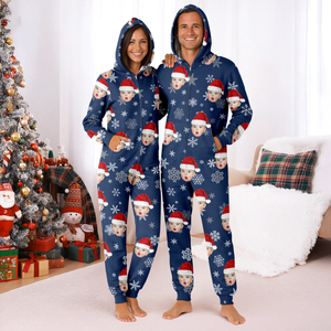 Custom Kid Santa Photo Christmas Onesie Pajamas CH07 899310