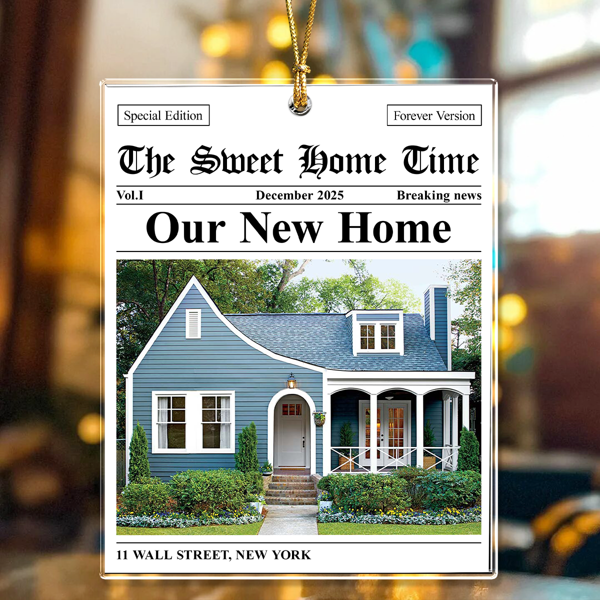 Custom Photo Our New Home Christmas Acrylic Ornament Christmas Gift HA75 897558