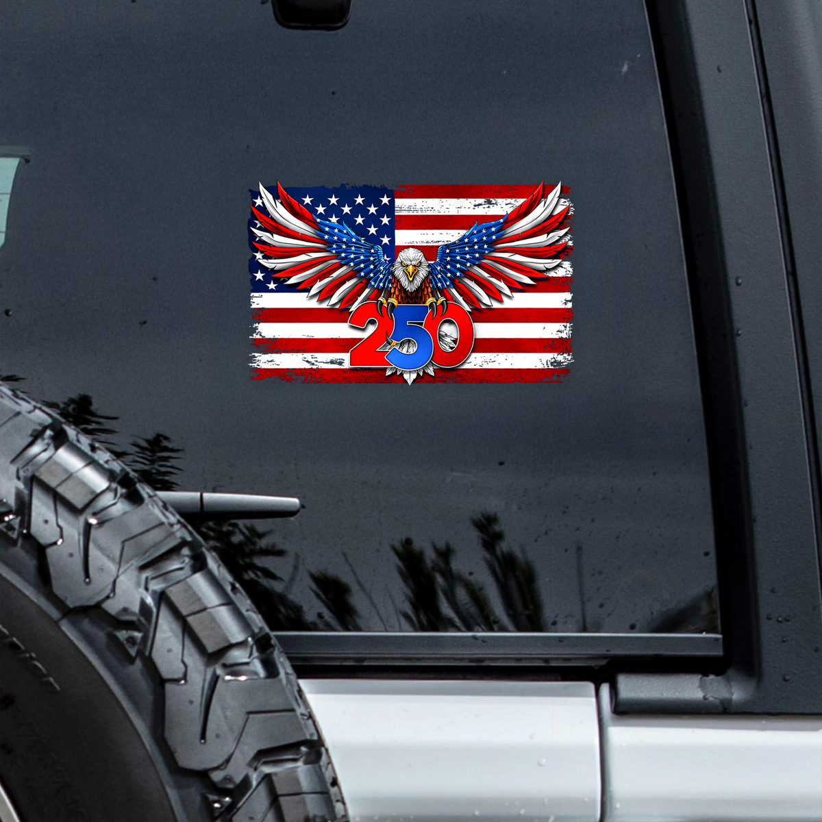 America 250th Anniversary United States Semiquincentennial 1776-2026 Patriotic Eagle Car Window Decal Sticker HO82 901080
