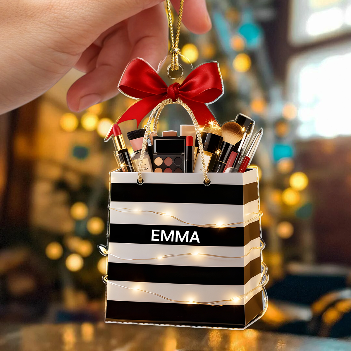 Personalized Beauty Brush Christmas Acrylic Ornament Gift For Makeup Lovers HO82 900558