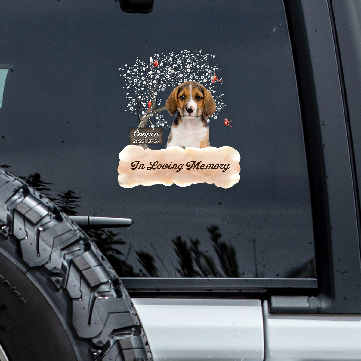 Custom Photo In Loving Memory Car Window Decal Sticker Gift For Dog Owners CH07 910594