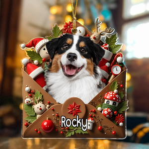 Custom Photo Letter To You 3D Effect Dog Acrylic Ornament HO82 900556