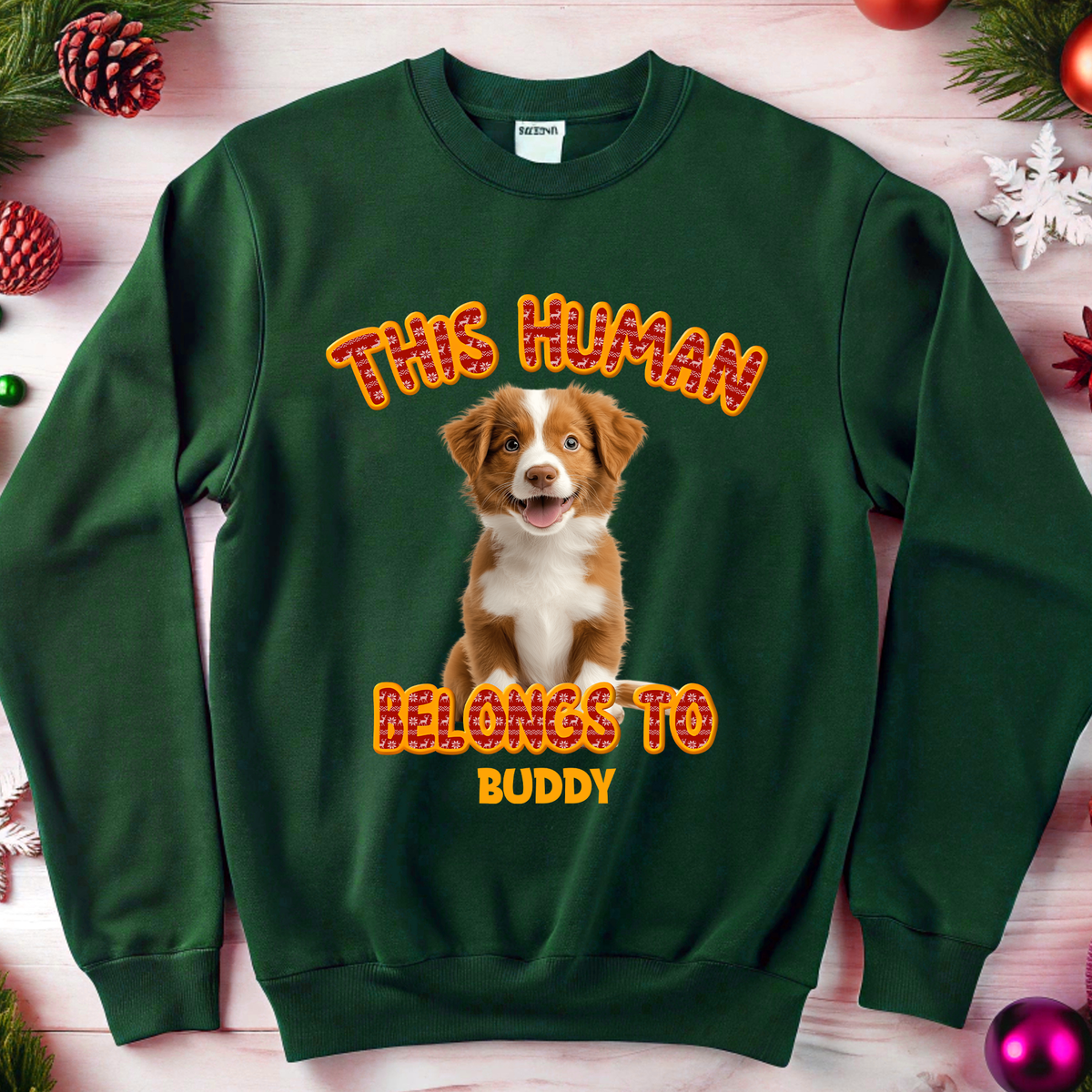 Custom Photo This Human Belongs To Dog Cat Sweatshirt TH10 896533