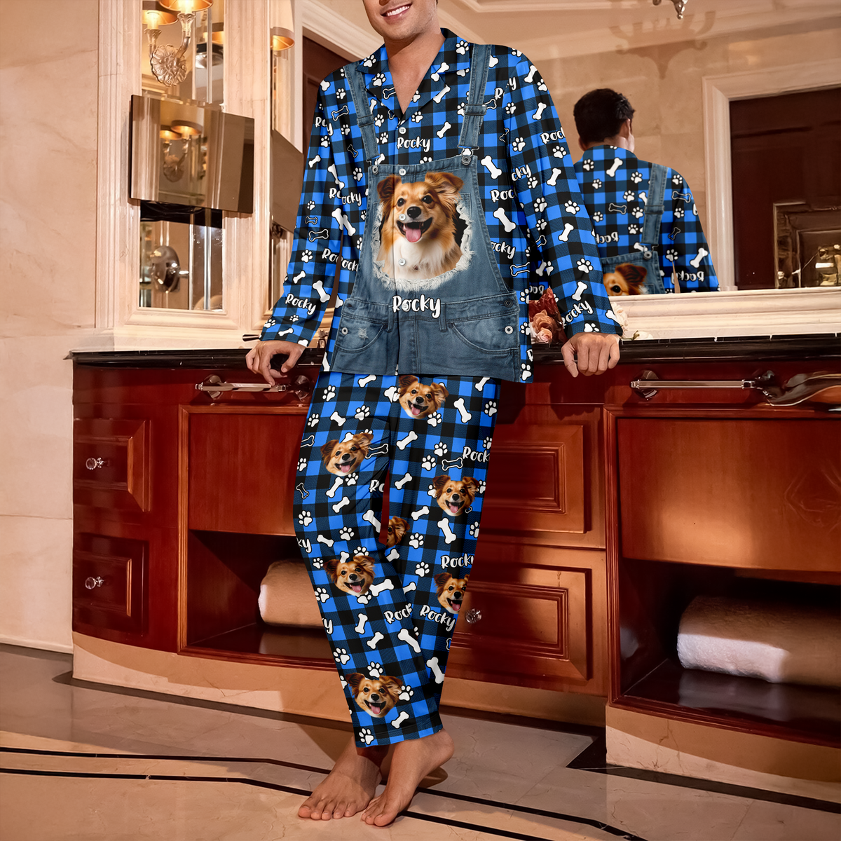 Custom Dog Photo & Name Christmas Pajamas Gift For Dog Mom Dog Dad CH07 899634