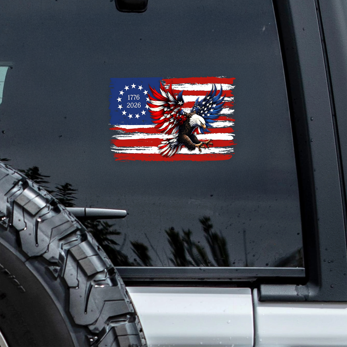 Patriot We The People | 250 Years of America 1776 2026 Car Window Decal Sticker HO82 901082