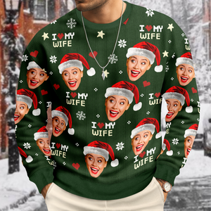 Custom Funny Photo I Love My Wife/Husband Ugly Sweater TH10 896343