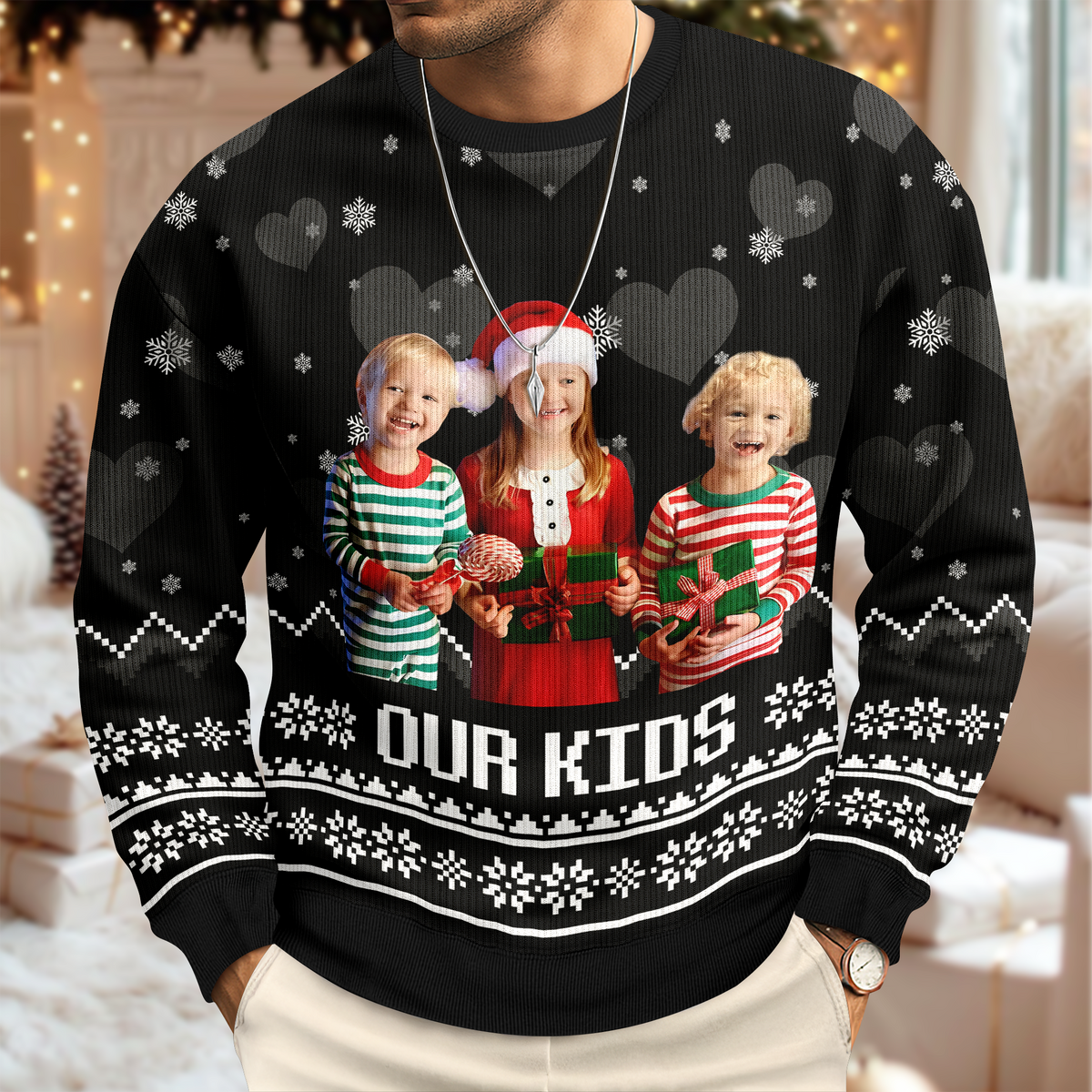 Custom Photo Our Grandkids Ugly Sweater For Christmas TH10 896247