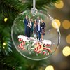Custom Family Photo Circle Glass Ornament Gift For Christmas CH07 899788