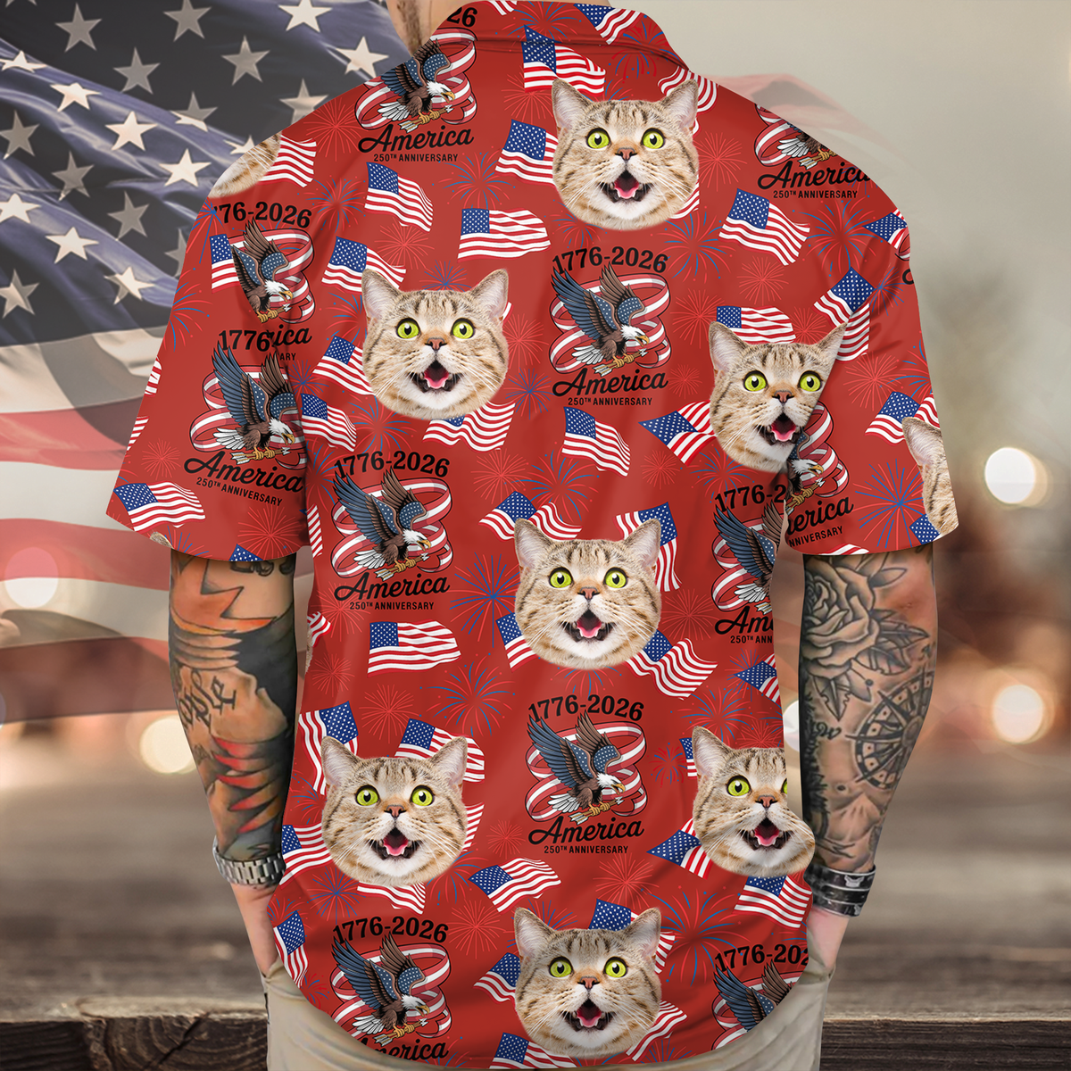 Custom Cute Photo America 250 Years Of Freedom Family Hawaii Shirt LM32 897941