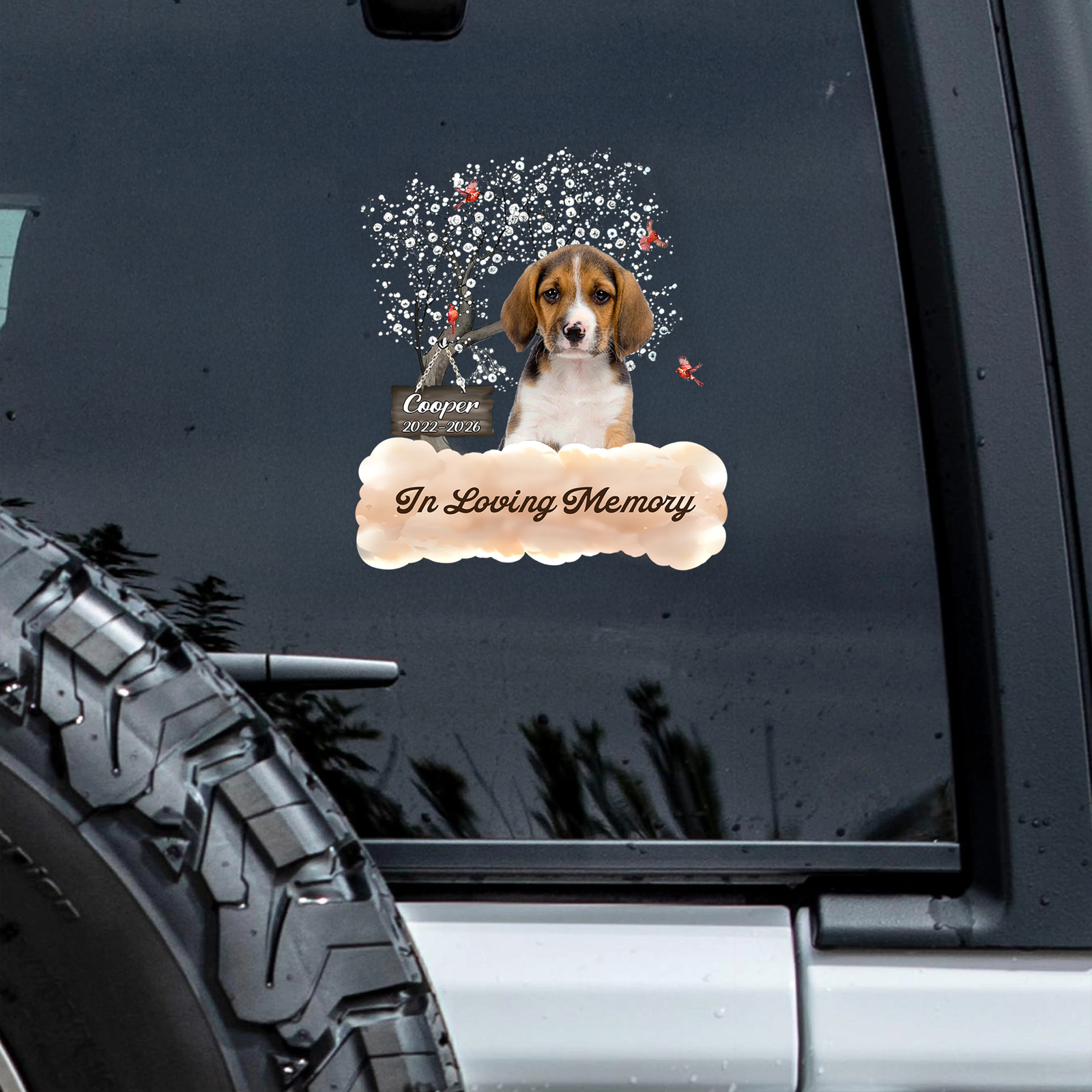 Custom Photo In Loving Memory Car Window Decal Sticker Gift For Dog Owners CH07 910594