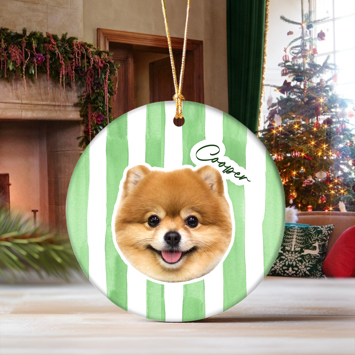 Custom Cute Dog Photo Ornament Christmas Gift For Dog Lovers LM32 895765
