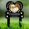 You Left Paw Prints on My Heart Custom Dog Photo Memorial Garden Stake CH07 911140