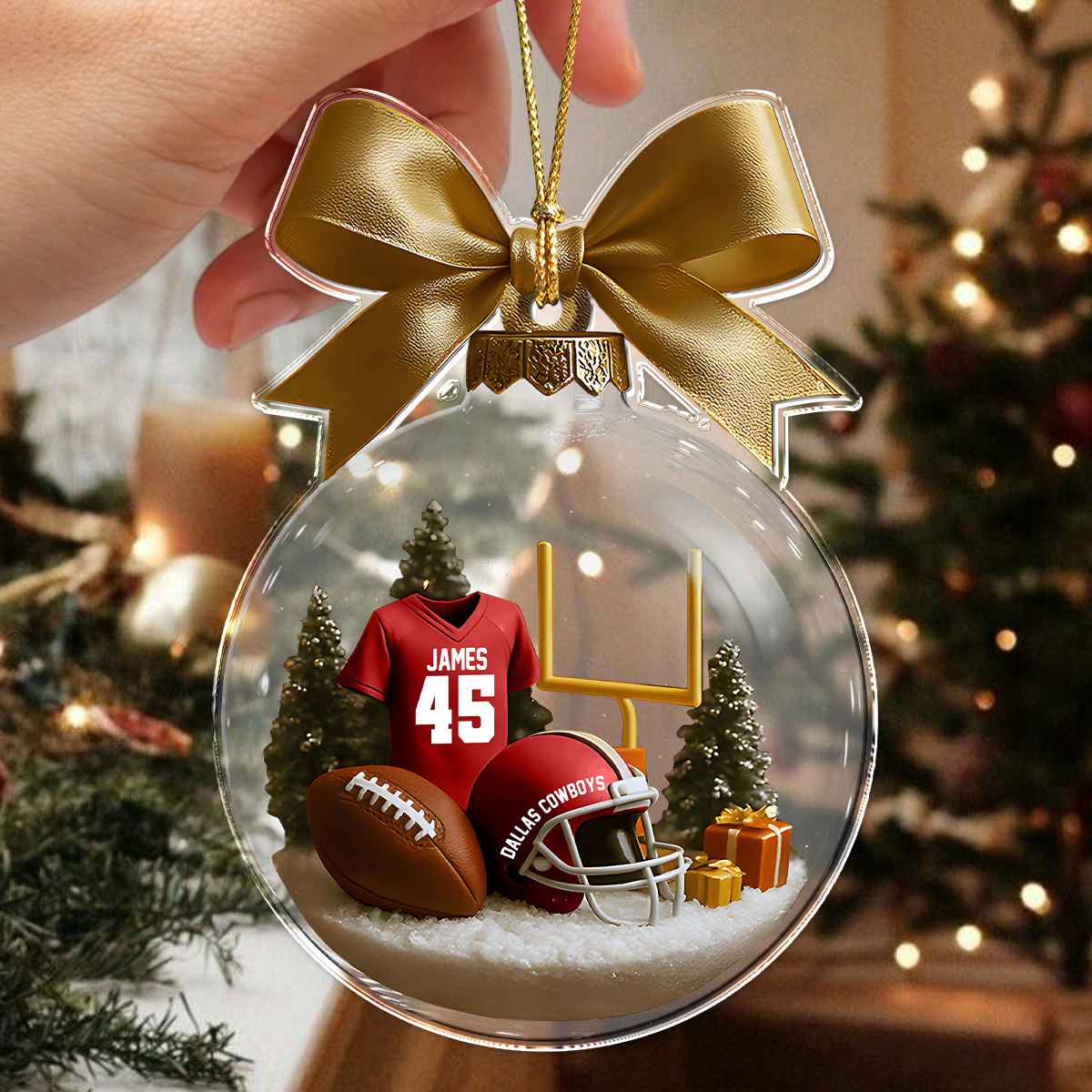 Personalized Football Transparent Acrylic Ornament Gift For Football Lovers CH07 899468