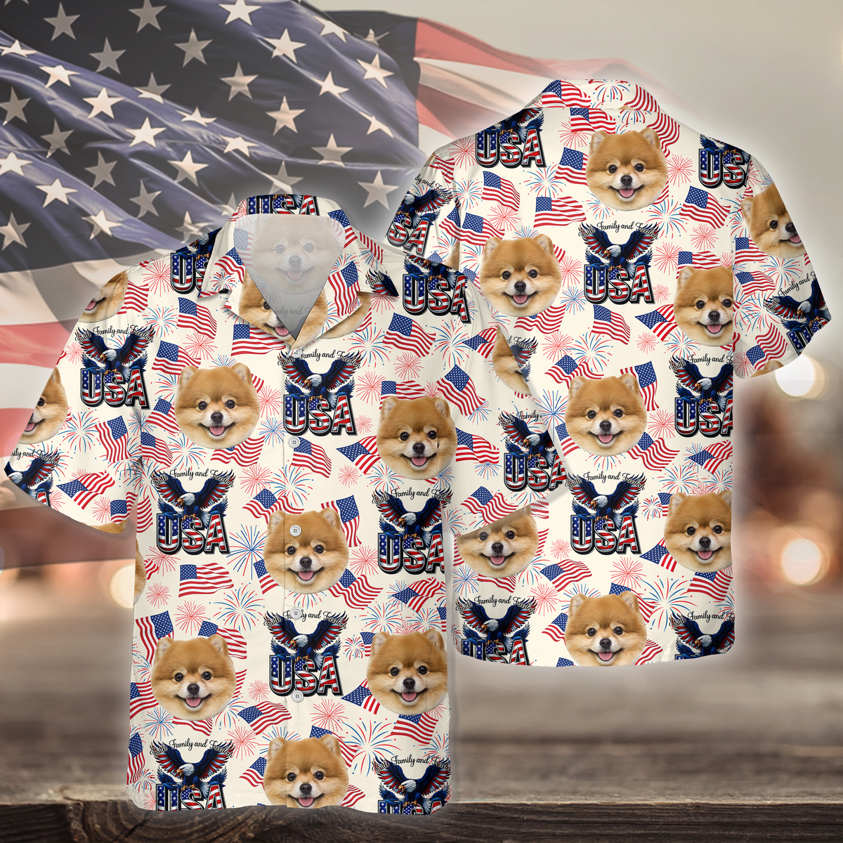 Custom Cute Photo America 250 Years Of Freedom Family Hawaii Shirt LM32 897941