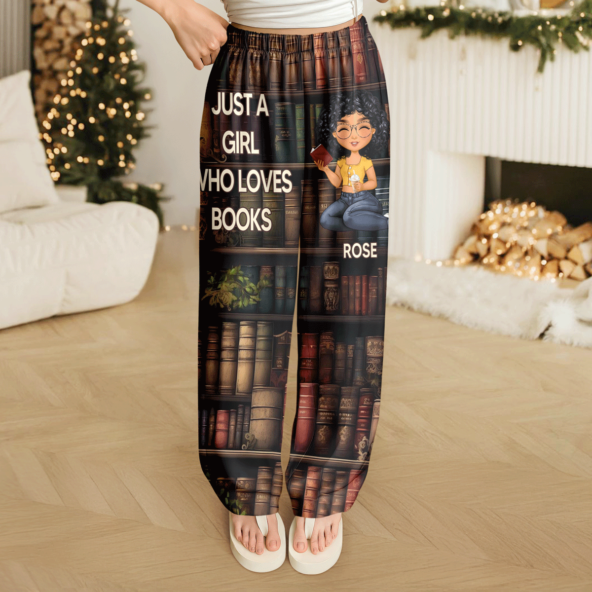 Personalized Just A Girl Who Loves Book Sweatpants TH10 896245
