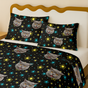 Custom Face Dog Cat Quilt Bedding Set For Dog Cat Pet Lovers HA75 898224
