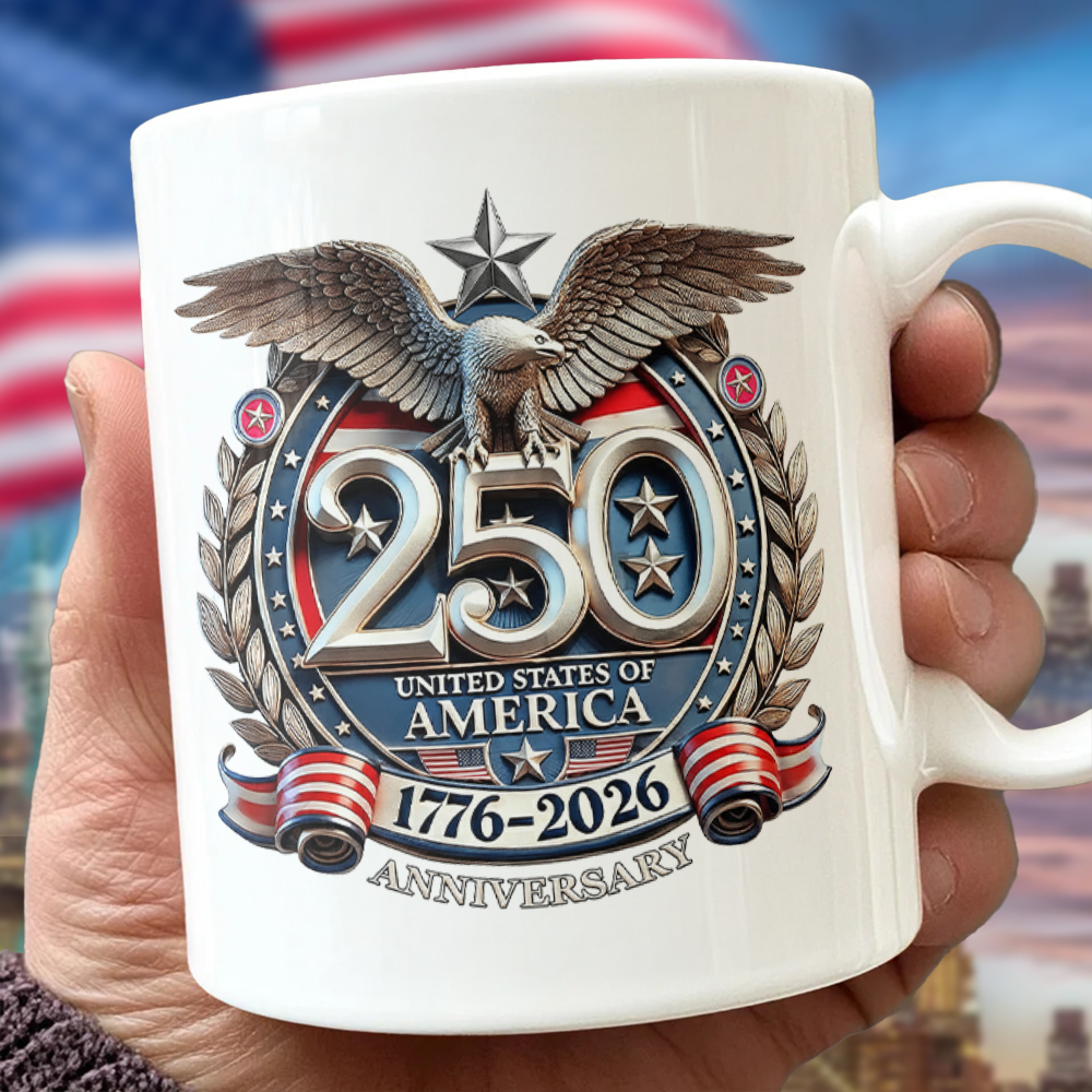 USA Eagles 250th Anniversary Semiquincentennial 1776-2026 White Mug HA75 920260