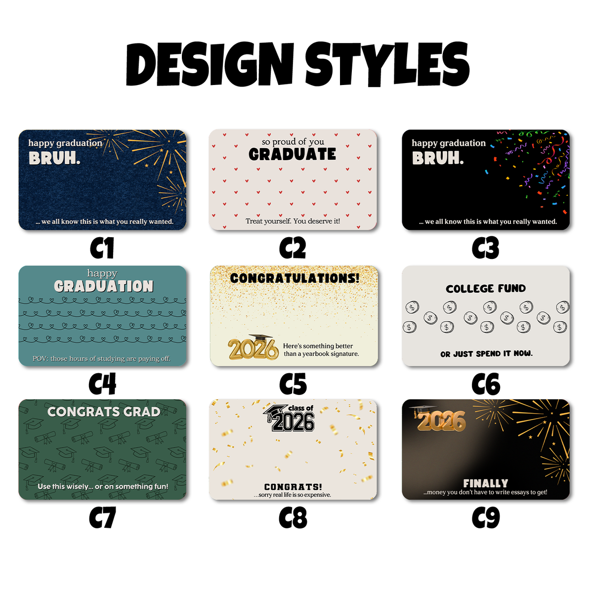 Personalized Funny Graduation Class of 2026 Money Card Holder CH07 895584