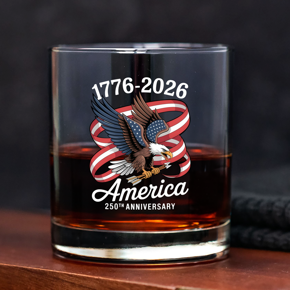 America 250Th Anniversary 1776-2026 Eagle Whiskey Glass HA75 920262