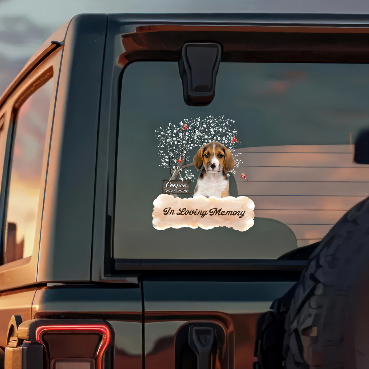 Custom Photo In Loving Memory Car Window Decal Sticker Gift For Dog Owners CH07 910594