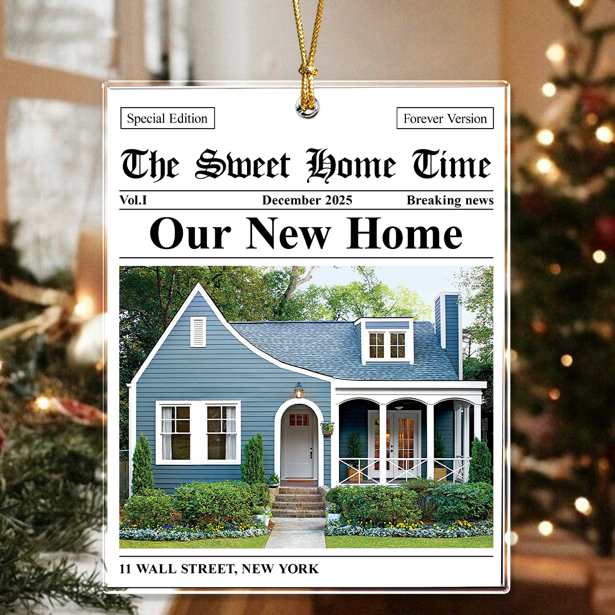 Custom Photo Our New Home Christmas Acrylic Ornament Christmas Gift HA75 897558