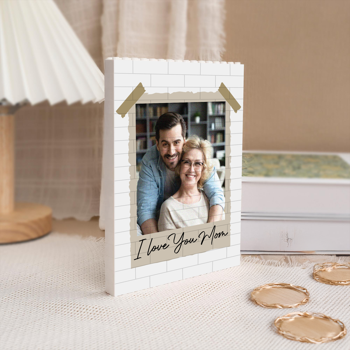 Custom Photo I Love You Mom Building Brick Blocks – Personalized Mother's Day Gifts CH07 911144