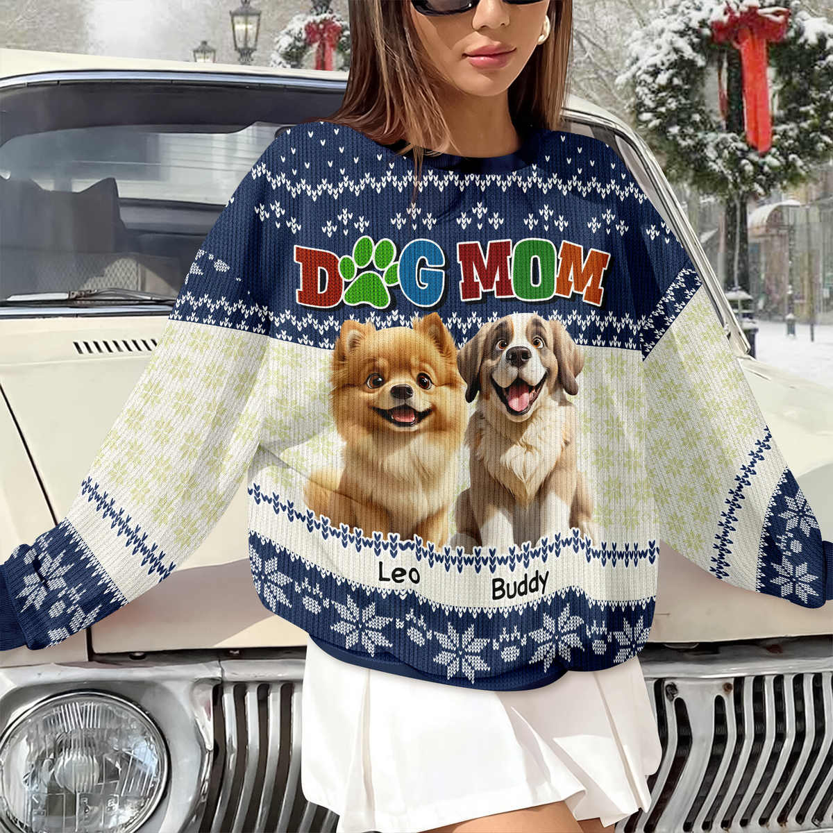 Dog Mom Dog Dad Funny Dog Personalized Ugly Sweater For Dog Lovers LM32 895969