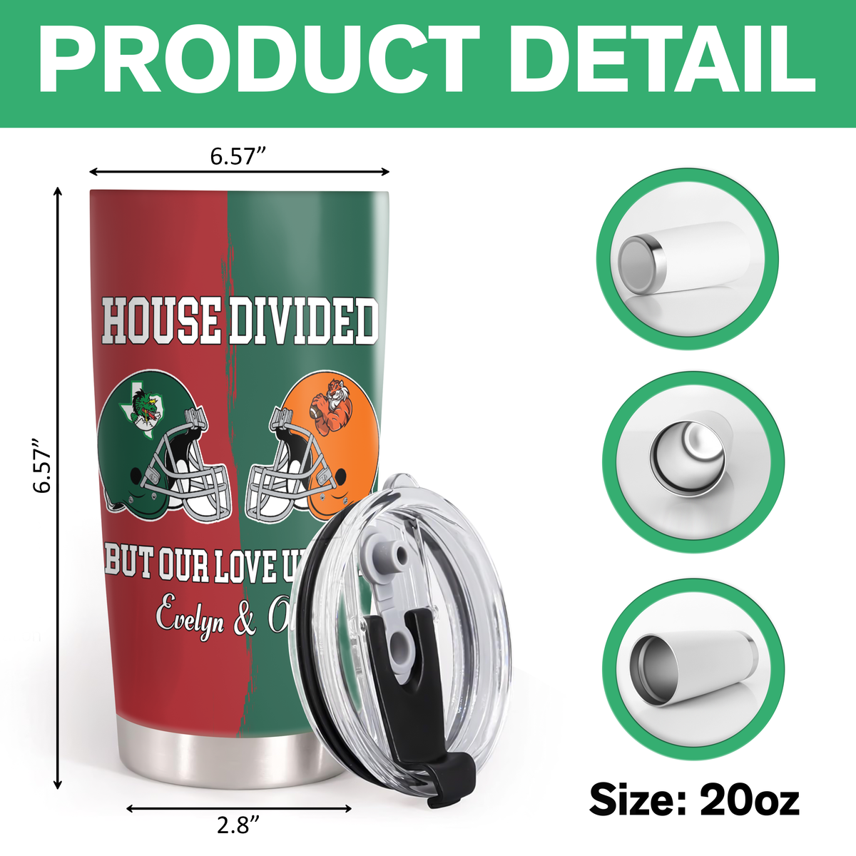 Custom Name House Divided But Our Love United Fat Tumbler, Gift For Sports Fan Couples LM32 897839