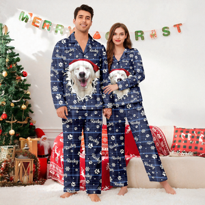 Custom Puppy Photo Funny Christmas Pajamas Gift For Dog Mom Dog Dad CH07 896520