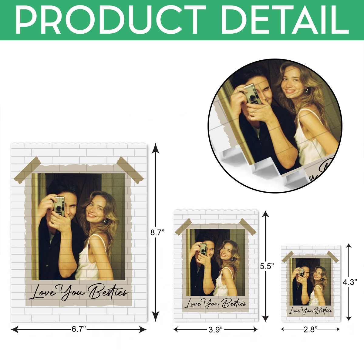 Custom Photo Bestie Forever Building Brick Blocks – Personalized Gift for Best Friends CH07 910800