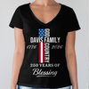 Custom Family Name Patriotic American, 250 Years of Blessing God Dark Shirt LM32 899019