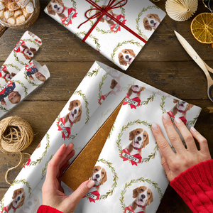 Custom Dog Cat Photo Christmas Wrapping Paper CH07 899500