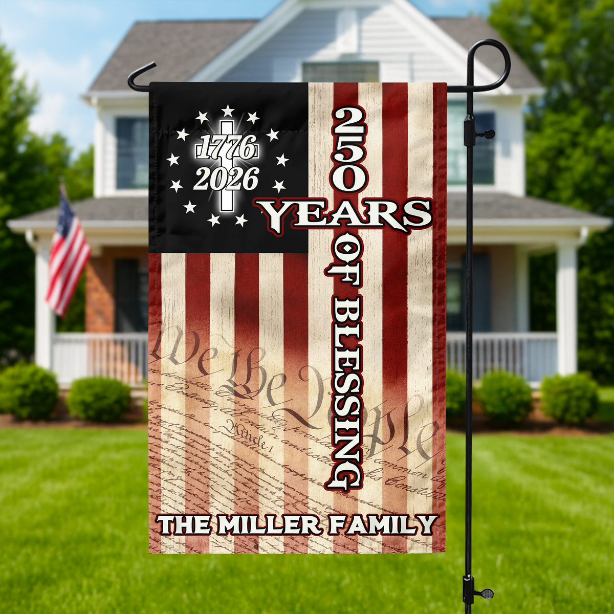 Custom Family Name 250 Years Of Blessing Garden Flag CH07 910606