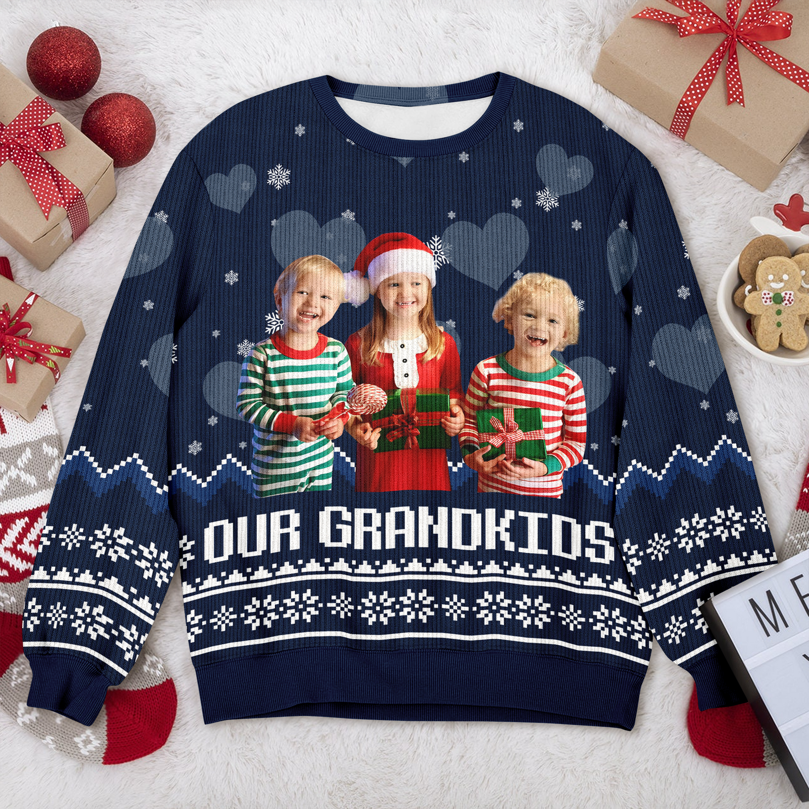Custom Photo Our Grandkids Ugly Sweater For Christmas TH10 896247