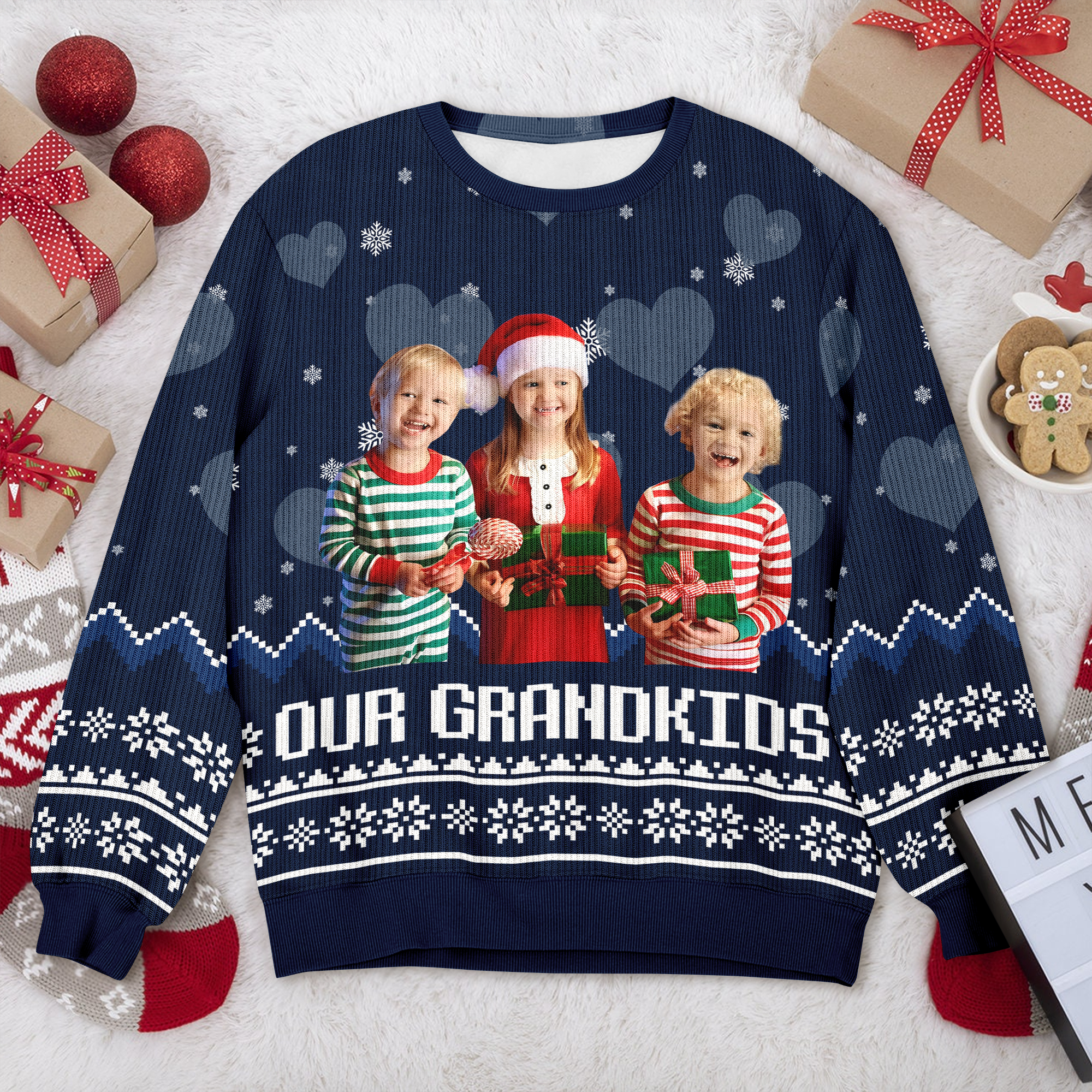 Custom Photo Our Grandkids Ugly Sweater For Christmas TH10 896247