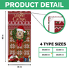 Custom Cat Photo In Wreath Christmas Door Cover Gift For Cat Lovers HO82 900318