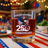American Pride Patriotic 250th Anniversary Eagle 1776–2026 Whiskey Glass HA75 920264