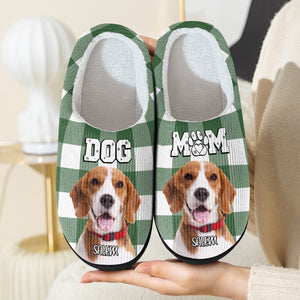 Custom Photo Dog Mom, Dog Dad Slippers HA75 891530