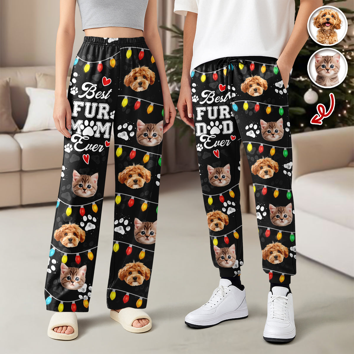 Custom Photo Best Dog Cat Dad/Mom Ever Sweatpants CH07 899138
