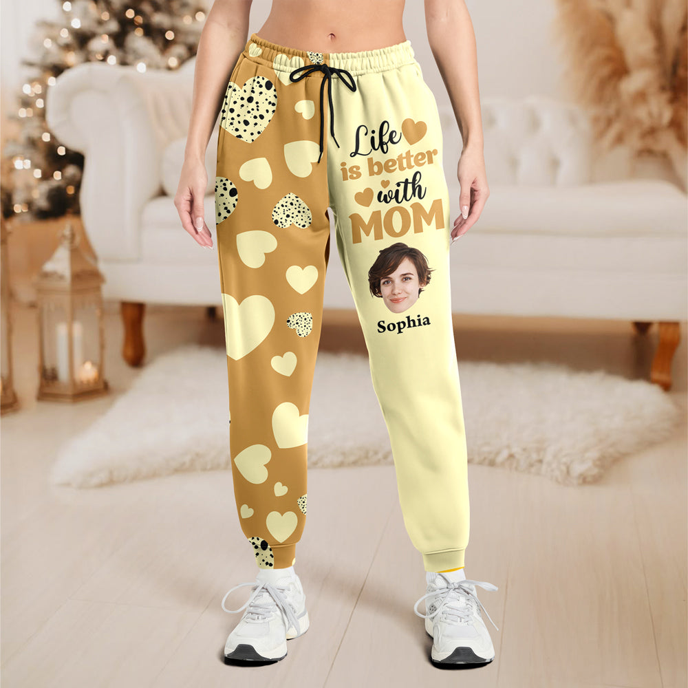 Custom Photo Life Is Better With Mom Sweatpants Gift For Mom TH10 169271
