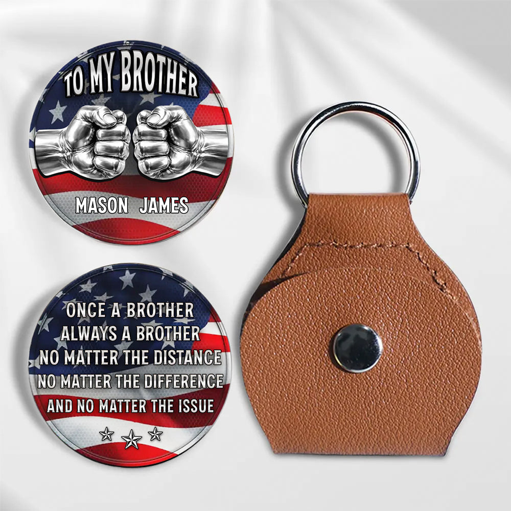 To My Brother Personalized Pocket Hug – Custom Name American Flag Pocket Hug TH10 169049