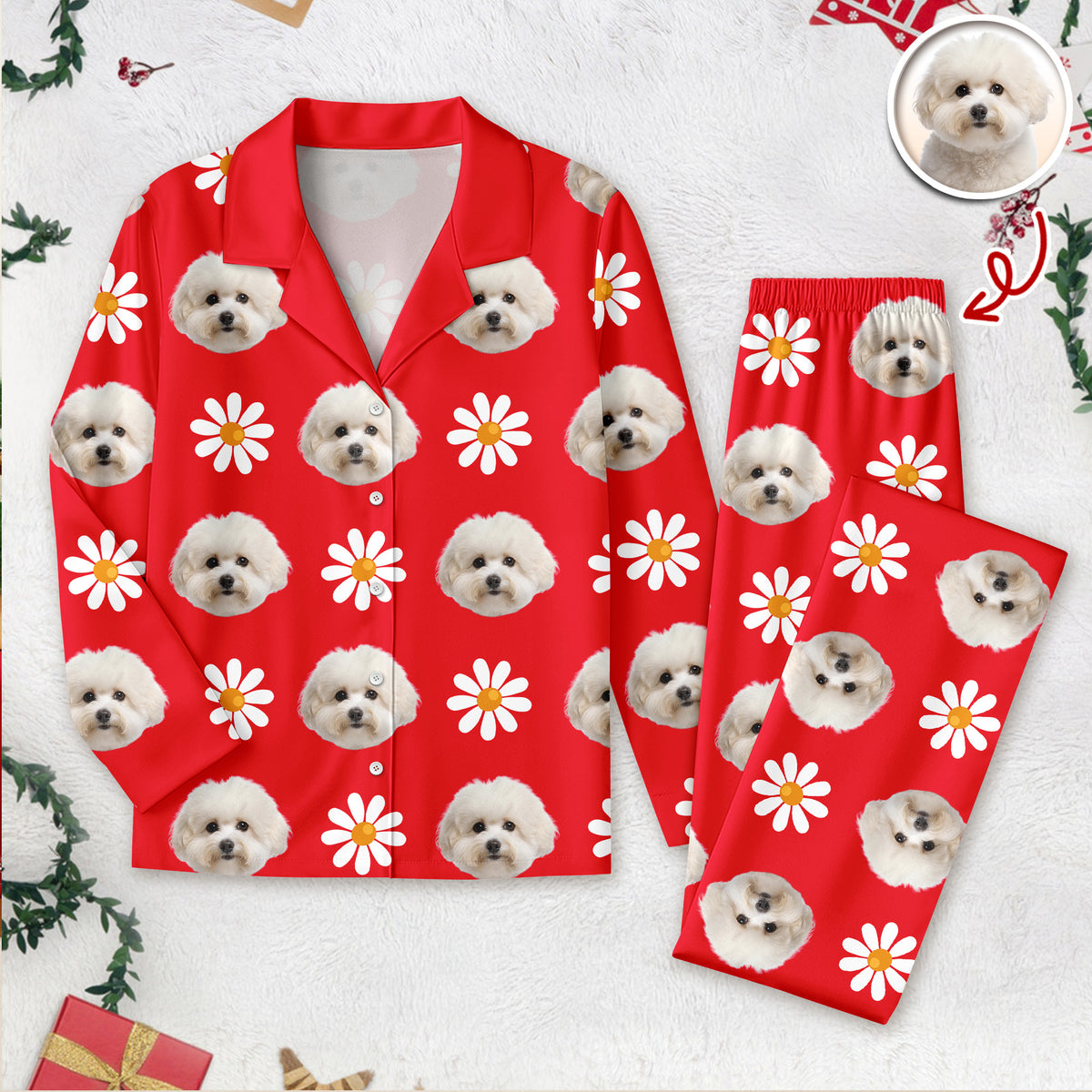 Custom Face Photo With Icon Pajamas Gift For Dog Lovers TH10 894995