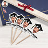 Custom Funny Face Congrats Graduation Cupcake Toppers HA75 920428