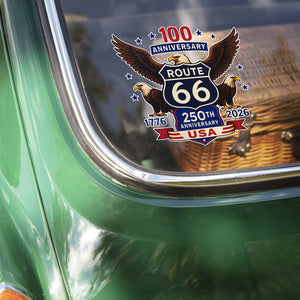 100 Years Of Route 66 And 250 Years Of USA Car Window Decal Sticker For Car Lover TH10 898439