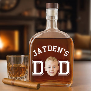 Custom Kid Photo Dad Whiskey Bottle Dad Gift CH07 895998
